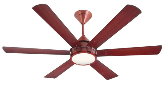 Breezalit Alpha Alina 6 blades Remote Controlled Underlight  Rose Wood 48" Decorative Ceiling Fan