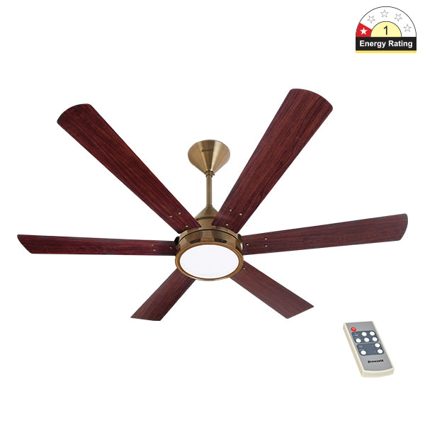 Breezalit Alpha Alina 6 blades Remote Controlled Underlight Rose Wood 48" Decorative Ceiling Fan