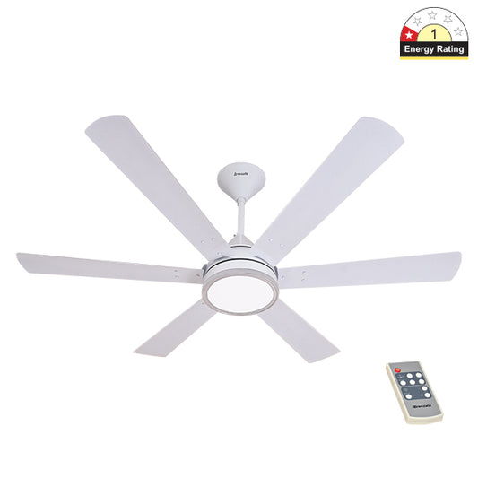 Breezalit Alpha Alina 6 blades Remote Controlled Underlight Pearl White 48" Decorative Ceiling Fan