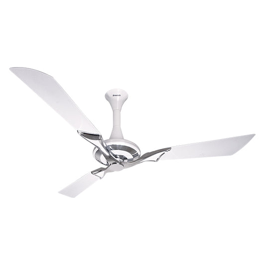 Breezalit Alpha Stella Designer Ceiling Fans 52" Pearl White Silver