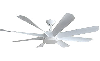 KDK Alpha Living Room Decorative Ceiling Fan 62" with Remote Controlled 8 Blades BLDC Motor Oak Wood