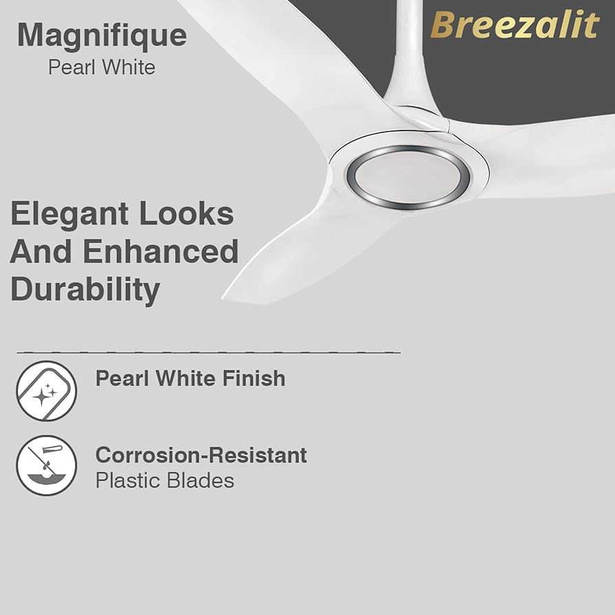 Breezalit Alpha Magnifique 1250 mm 3 Blade Ceiling Fan Energy Saving | Wooden