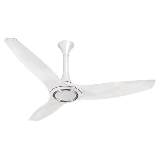 Breezalit Alpha Magnifique 1250 mm 3 Blade Ceiling Fan Energy Saving | Pearl White Fiber Material Silent Fan