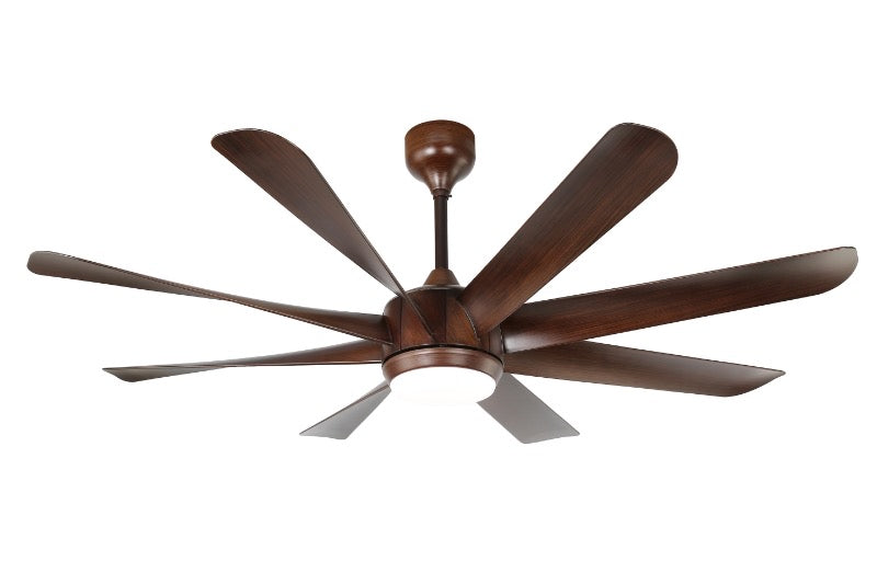 KDK Alpha Living Room Decorative Ceiling Fan 62" Remote Controlled 8 Blades BLDC Motor White